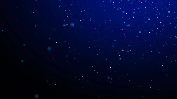 Cząsteczki Pyłu Efektem Bokeh Streszczenie Niebieskiej Magii Tła Renderowanie — Zdjęcie stockowe