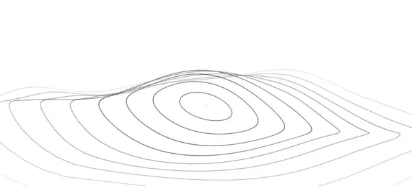 Futuristická Kruhová Vlna Vektorový Bílý Kyberprostor Abstraktní Zvuková Vlna Tečkami — Stockový vektor