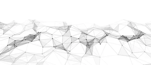 Onda Tecnologia Abstrata Partículas Visualização Big Data Fundo Luz Vetorial —  Vetores de Stock