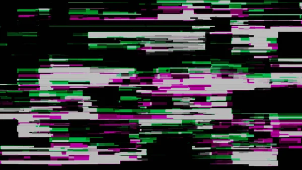 Hackad Datorskärm Med Glitch Effekt Felmallar Med Distorsionslinjer Abstrakt Digital — Stockfoto