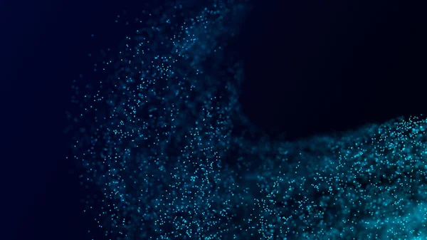 Fundo Abstrato Partículas Vórtice Onda Azul Dinâmica Mover Explosão Wormhole — Fotografia de Stock