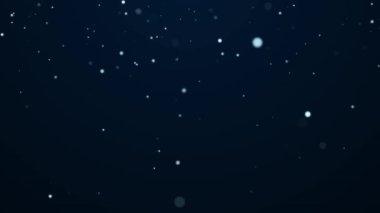 Bokeh etkisindeki toz parçacıkları. Soyut mavi büyü geçmişi. 3d oluşturma.