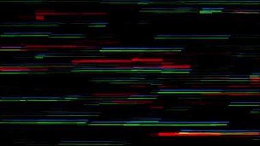 Hata efektli bilgisayar ekranı hacklenmiş. Çarpıtma çizgileri ile hata şablonları. Renkli ses dalgalarıyla soyut dijital arkaplan. 3B görüntüleme.