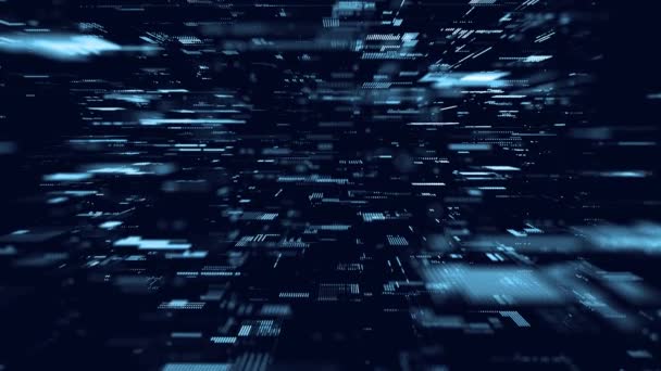 Futuro Ciberespaço Digital Com Partículas Movimento Classificação Análise Dados Digitais — Vídeo de Stock