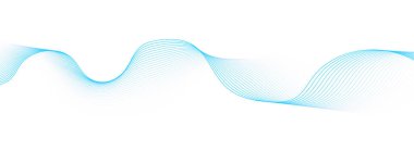 Soyut dinamik müzik dalgası. Teknoloji geçmişi. Mavi çizgileri olan vektör ses dalgası.