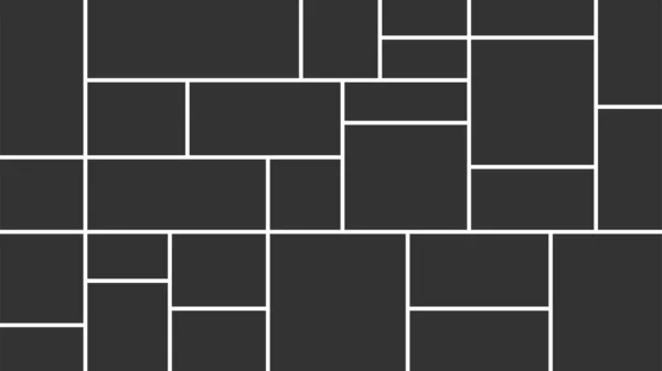 Vektör boş fotoğraf çerçevesi. 27 resim için kolaj şablonu. Bellek için çerçeveler.