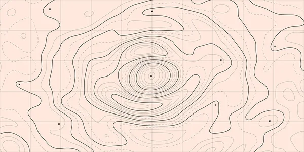 Pozadí Mapy Obrysu Vektorové Geografie Terén Mapa Mřížky Světlé Topografie — Stockový vektor