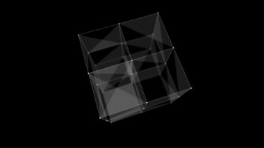 Teknoloji engelleme zinciri ağı bağlantısı. Büyük veri görselleştirmesi. Siber güvenlik geçmişi. Gri küp, bloktan oluşuyor. 3B görüntüleme.