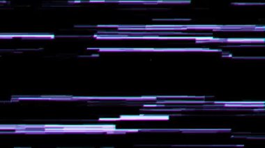 Hata efektli bilgisayar ekranı hacklenmiş. Çarpıtma çizgileri ile hata şablonları. Renkli ses dalgalarıyla soyut dijital arkaplan. 3B görüntüleme.