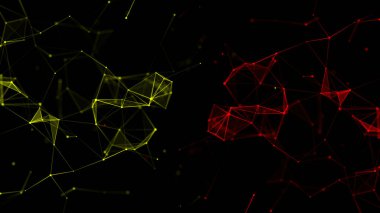 Siber ağ bağlantı yapısı. Teknoloji büyük verileri birbirine bağlıyor. Bilim geçmişi. İş için fütüristik fon. 3B görüntüleme.