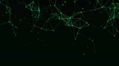 Siber ağ bağlantı yapısı. Teknoloji büyük verileri birbirine bağlıyor. Bilim geçmişi. İş için fütüristik fon. 3B görüntüleme.