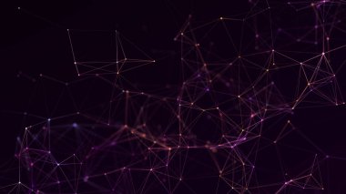 Siber ağ bağlantı yapısı. Teknoloji büyük verileri birbirine bağlıyor. Bilim geçmişi. İş için fütüristik fon. 3B görüntüleme.