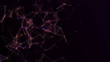 Siber ağ bağlantı yapısı. Teknoloji büyük verileri birbirine bağlıyor. Bilim geçmişi. İş için fütüristik fon. 3B görüntüleme.