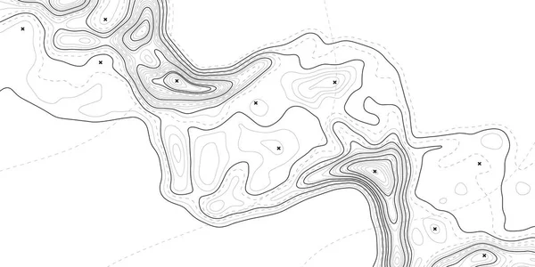 Contour Fond Carte Schéma Géographie Vectorielle Terrain Carte Grille Topographie — Image vectorielle