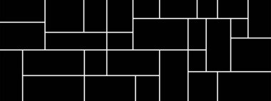 Vektör boş fotoğraf çerçevesi. 28 resim için kolaj şablonu. Bellek için çerçeveler.