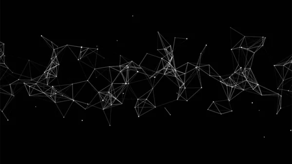 网络连接结构 技术将海量数据连接起来 矢量科学背景 商业未来主义背景 — 图库矢量图片