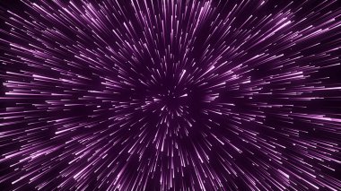 Soyut dairesel ışık hızı arkaplanı. Dinamik mavi çizgiler. Işığın gelecekteki patlaması. Renkli ışınlar hareket halinde. Büyük veri siber uzayı transferi. 3B görüntüleme.