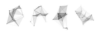 Set cyber network connection structure. Technology connect big data. Vector science background. Business futuristic backdrop.