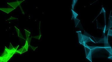 Siber ağ bağlantı yapısı. Teknoloji büyük verileri birbirine bağlıyor. Bilim geçmişi. İş için fütüristik fon. 3B görüntüleme.