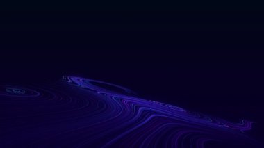 Renkli parçacıkların akışı. Büyük veri görselleştirmesi. Dijital teknoloji dalgası. Gelecekçi siber uzay. Soyut siber güvenlik geçmişi. 3B görüntüleme.