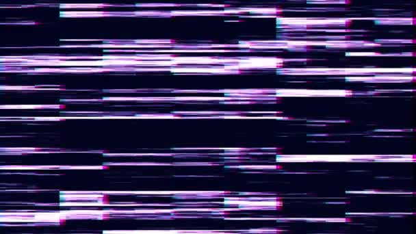 Zhakowany Ekran Komputera Efektem Usterki Szablony Błędów Liniami Zniekształceń Streszczenie — Wideo stockowe
