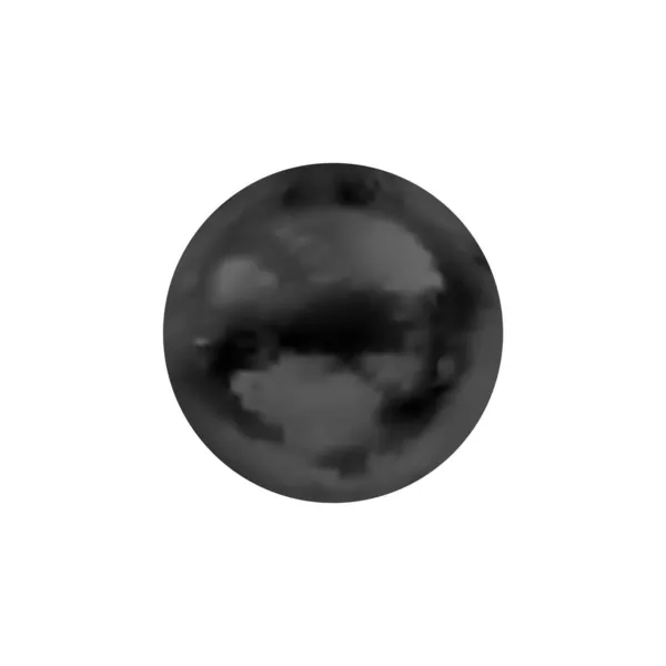 Vektorová černá koule, realistický 3D objekt, černá barva. — Stockový vektor