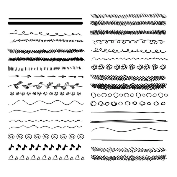 Beyaz arkaplanda izole edilmiş vektör çizimleri, karalama çizgileri, tasarım elemanları, el çizimi.