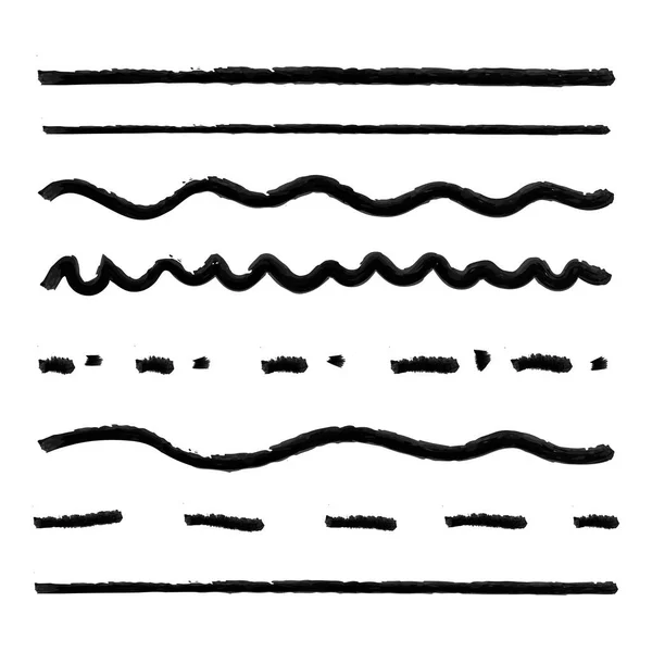 Beyaz arkaplanda izole edilmiş el çizimleri, resim çizimleri, altı çizili vuruşlar..