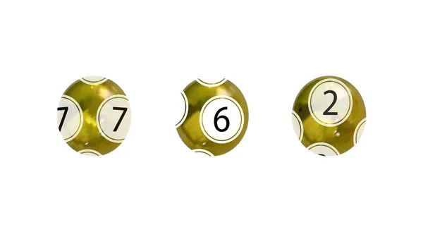 Vector Set of Gold Lottery Balls, Shiny Balls Isolated Background, Gambling Game Concept, 3D Icons Set. — 스톡 벡터