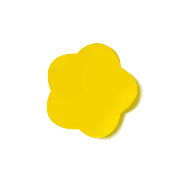 Vector círculo estrela em forma de adesivo amarelo brilhante isolado no fundo branco, ilustração vetorial 3D realista. —  Vetores de Stock