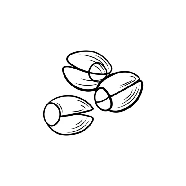 Illustration Contour Graines Lotus Vectorielles Isolées Sur Fond Blanc Lignes — Image vectorielle