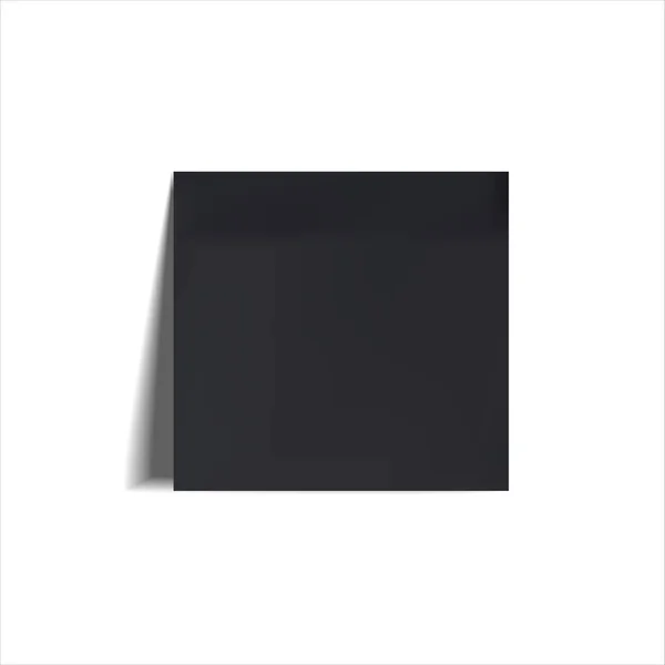 Papel Negro Vectorial Aislado Sobre Fondo Blanco Textura Papel Cuaderno — Vector de stock