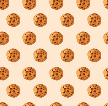 Kurabiyeli Kusursuz Şekil, Renkli Arkaplan Şablonu.