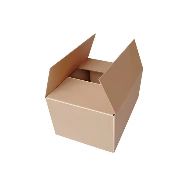 Wektor Karton Box Izolowane Białym Tle — Wektor stockowy