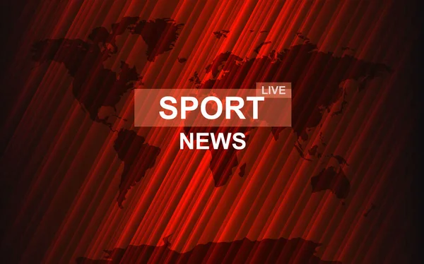 Vector Sport News Background Banner Template Shining Red Color Glowing — стоковый вектор