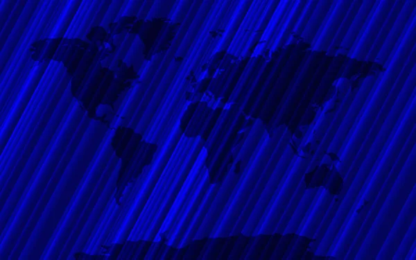 Vecteur Brillant Fond Abstrait Avec Carte Monde Illustration Bleue Colorée — Image vectorielle