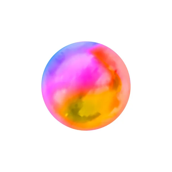 Vector Rainbow Colored Ball Sphere Isolated White Background Colorful Illustration —  Vetores de Stock