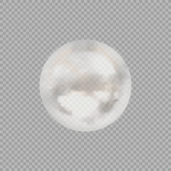 Vector White Glass Bowl Sphere Glossy Ball Isolated Light Transparent — Stockový vektor