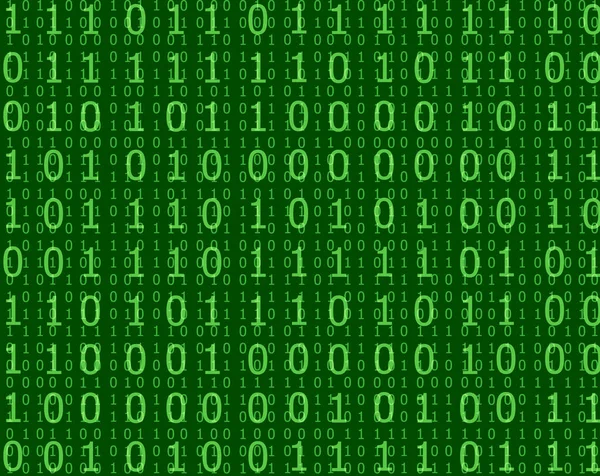 Vector Binary Code Green Background Technology Backdpop Numbers — Vettoriale Stock