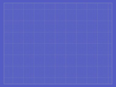 Vector Blueprint Background, Graphic Paper Backdrop, Blue Color.