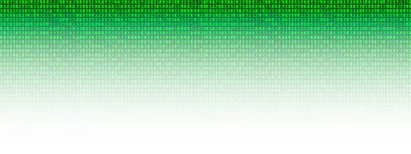 Vector Binary Code Background Transparency Effect Digits Stripes Green Color — Vettoriale Stock