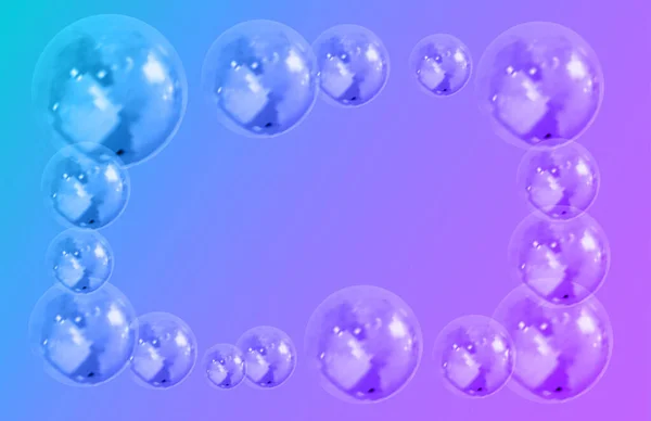 Vector Abstract Bubble Background Light Blue Color Gradient Aqua Backdrop — ストックベクタ