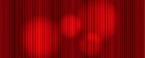 Vector Bright Colorful Red Curtain Background Abstract Stage Lights Colorful — Vetor de Stock