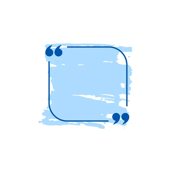 Vector Blue Quote Box Hand Drawn Light Blue Brush Strokes — стоковий вектор