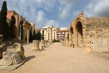 the forum of Tarragona, Catalonia, Spain clipart