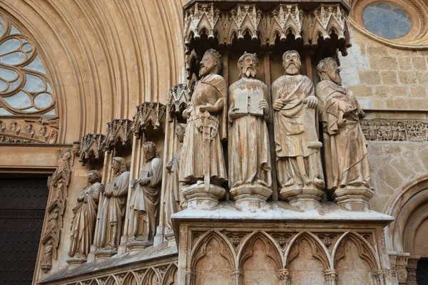 Close Sculptures Cathedral Tarragona Catalonia Spain — Stock Photo, Image