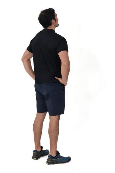 Rear View Man Sportwear White Background — Stock Photo, Image