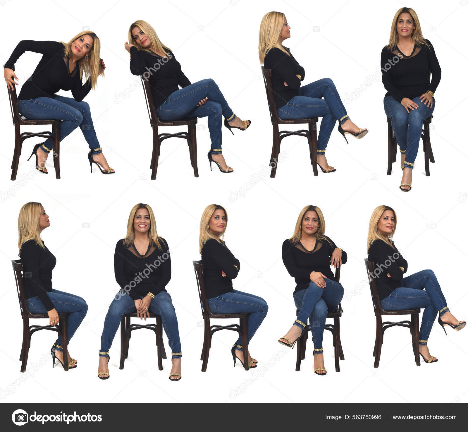 Elegant Model Sitting Chair Posing Like Stock Photo 569254786 | Shutterstock