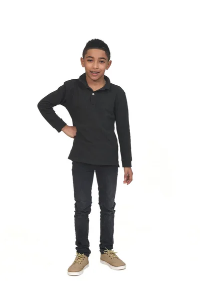 Full Portrait Boy White Background — Stock Photo, Image