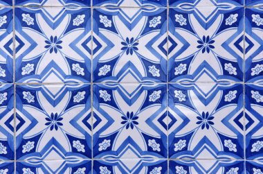 old tiles in Portugal, blue and white color, photography takes in buildings of Portugal